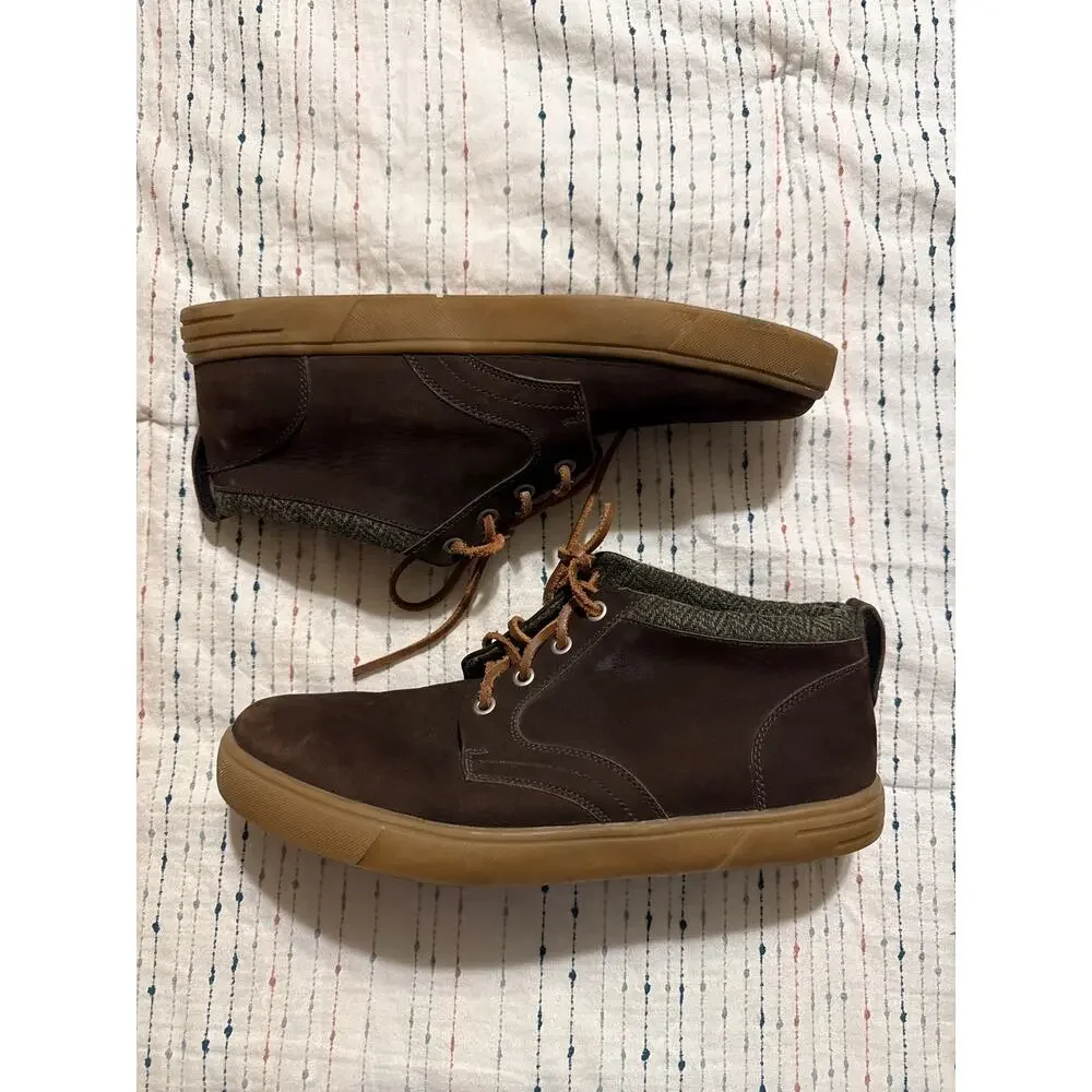 Peter Millar Brown Suede Wool Chukka Boots Lace Up Men’s Size 9.5